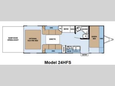 Floorplan - 2013 Forest River RV XLR Hyper Lite 24HFS