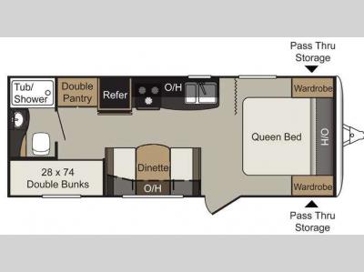 Floorplan - 2013 Keystone RV Passport Express SL 238ML