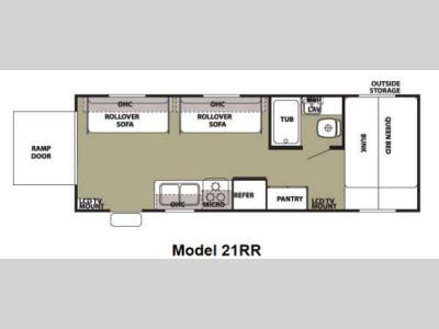 Floorplan - 2013 Forest River RV Cherokee Grey Wolf 21RR