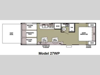 Floorplan - 2013 Forest River RV Cherokee Wolf Pack Sport 27WP