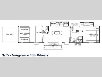 Floorplan - 2013 Forest River RV Cherokee Vengeance 376V