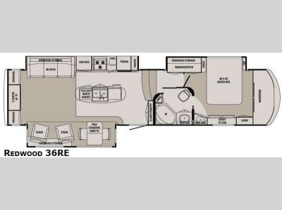 Floorplan - 2013 Redwood RV Redwood 36RE