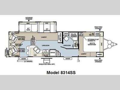 Floorplan - 2013 Forest River RV Rockwood Signature Ultra Lite 8314SS