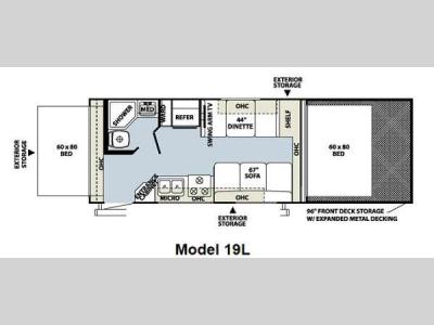 Floorplan - 2013 Forest River RV Rockwood Roo 19L