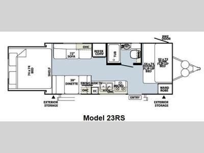 Floorplan - 2013 Forest River RV Rockwood Roo 23RS