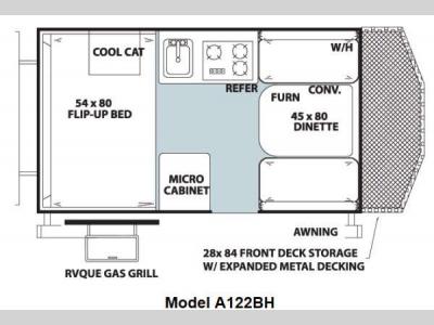Floorplan - 2013 Forest River RV Rockwood Hard Side Series A122BH