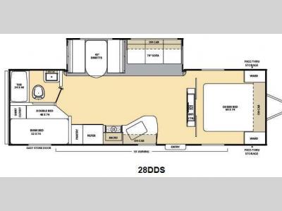 Floorplan - 2013 Coachmen RV Catalina Deluxe Edition 28DDS