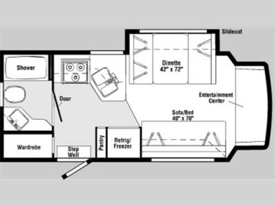 Floorplan - 2006 Itasca Cambria 23D