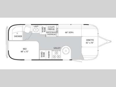 Floorplan - 2013 Airstream RV International 23D