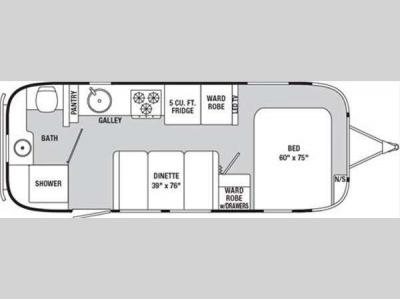Floorplan - 2013 Airstream RV International 23FB