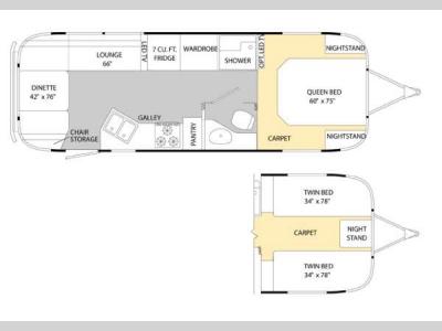 Floorplan - 2013 Airstream RV Classic 27FB