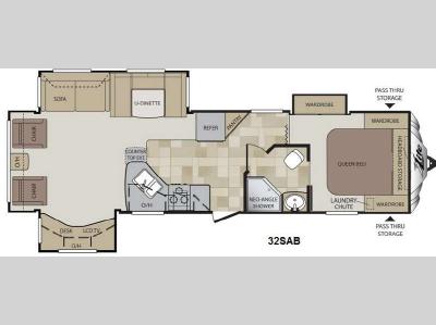 Floorplan - 2013 Keystone RV Cougar X-Lite 32SAB