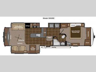 Floorplan - 2013 Keystone RV Montana 3800 RE