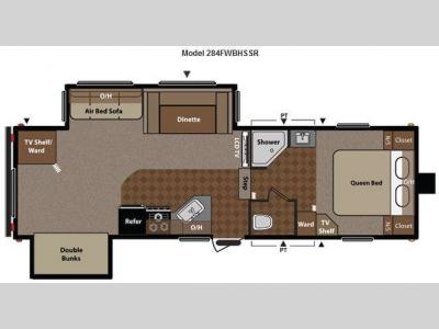 Floorplan - 2013 Keystone RV Springdale 284FWBHSSR