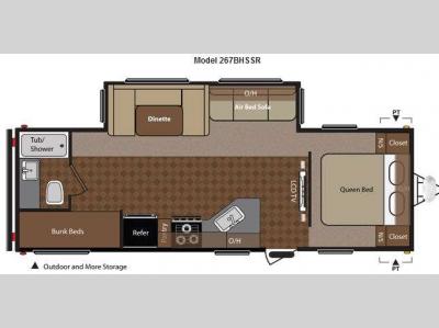 Floorplan - 2013 Keystone RV Springdale 267BHSSR