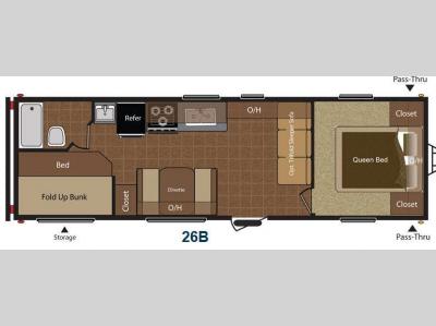 Floorplan - 2013 Keystone RV Hideout 26B