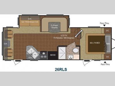 Floorplan - 2013 Keystone RV Hideout 26RLS