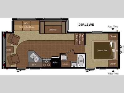 Floorplan - 2013 Keystone RV Hideout 26RLSWE