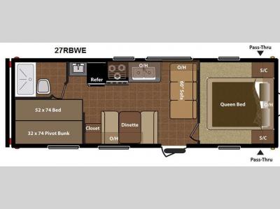 Floorplan - 2013 Keystone RV Hideout 27RBWE