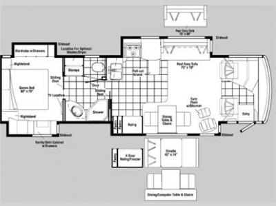 Floorplan - 2006 Winnebago Vectra 36RD