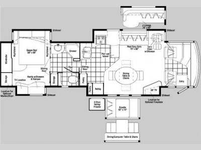 Floorplan - 2006 Itasca Horizon 40FD