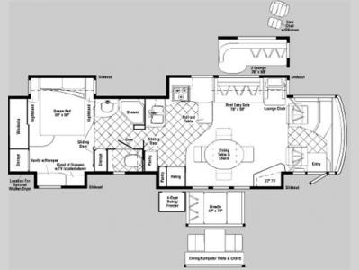 Floorplan - 2006 Itasca Ellipse 40FD