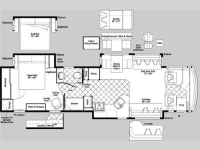 Floorplan - 2006 Itasca Ellipse 40KD NEW