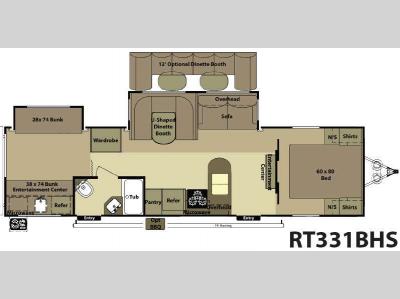 Floorplan - 2013 Open Range RV Roamer RT331BHS