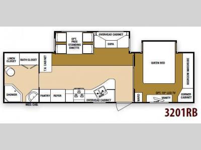 Floorplan - 2013 SunnyBrook Raven 3201RB