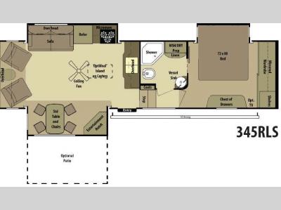 Floorplan - 2013 Open Range RV 345RLS