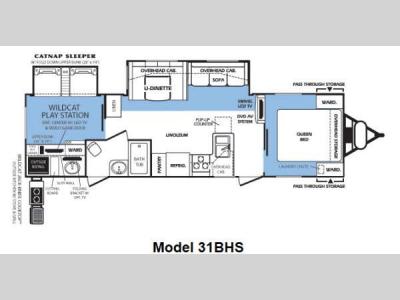 Floorplan - 2013 Forest River RV Wildcat extraLite 31BHS