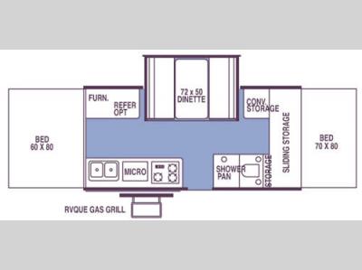 Floorplan - 2006 Forest River RV Rockwood Rhino High Wall HW256G