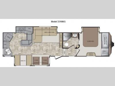 Floorplan - 2013 Keystone RV Cougar 331MKS