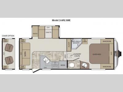 Floorplan - 2013 Keystone RV Cougar Half-Ton Series 244RLSWE