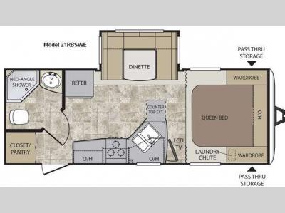 Floorplan - 2013 Keystone RV Cougar Half-Ton Series 21RBSWE