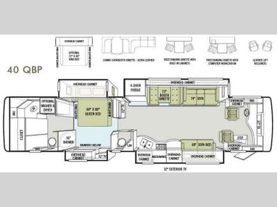 Floorplan - 2013 Tiffin Motorhomes Allegro Bus 40 QBP