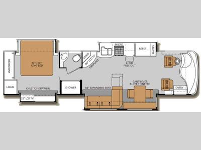 Floorplan - 2013 Thor Motor Coach Tuscany XTE 36MQ