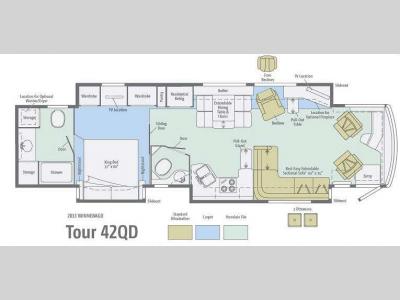 Floorplan - 2013 Winnebago Tour 42QD