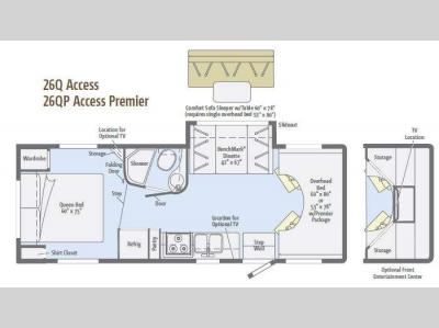 Floorplan - 2013 Winnebago Access 26QP
