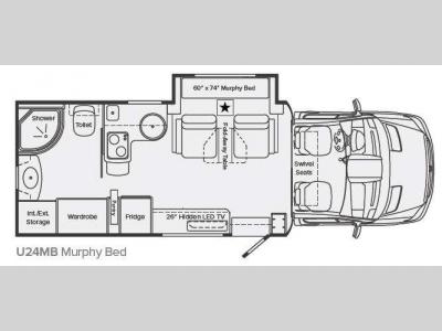 Floorplan - 2013 Leisure Travel Unity U24MB