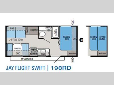 Floorplan - 2013 Jayco Jay Flight Swift 198RD