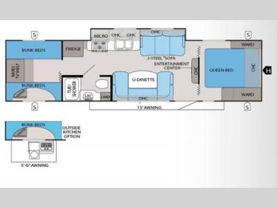 Floorplan - 2013 Jayco White Hawk 29SQB