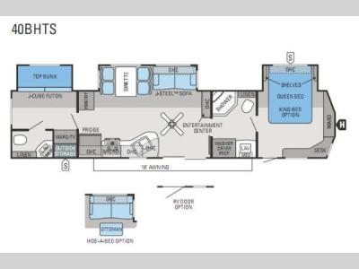 Floorplan - 2013 Jayco Jay Flight DST 40BHTS