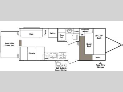 Floorplan - 2007 Keystone RV Outback 23RS