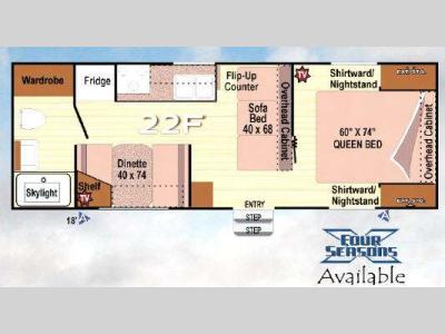 Floorplan - 2013 Outdoors RV Back Country 22F