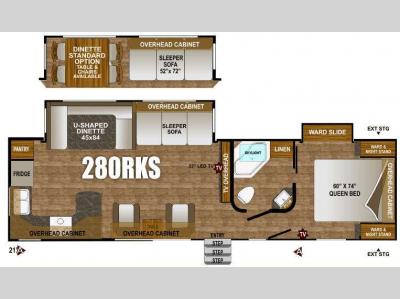 Floorplan - 2013 Outdoors RV Timber Ridge 280RKS