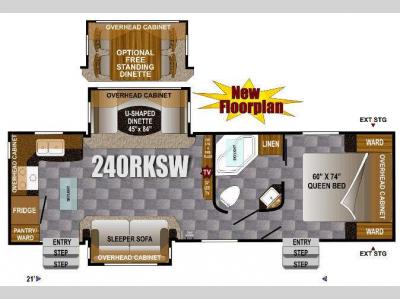 Floorplan - 2013 Outdoors RV Wind River 240RKSW