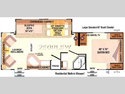 Floorplan - 2013 Outdoors RV Wind River 250RLSW