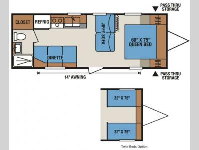 Floorplan - 2013 KZ Sportsmen S240FB