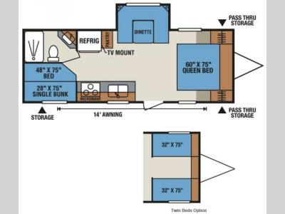 Floorplan - 2013 KZ Sportsmen S242SBH